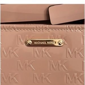 Brand New Michael Kors Logo Debossed Belt Bag in Fawn